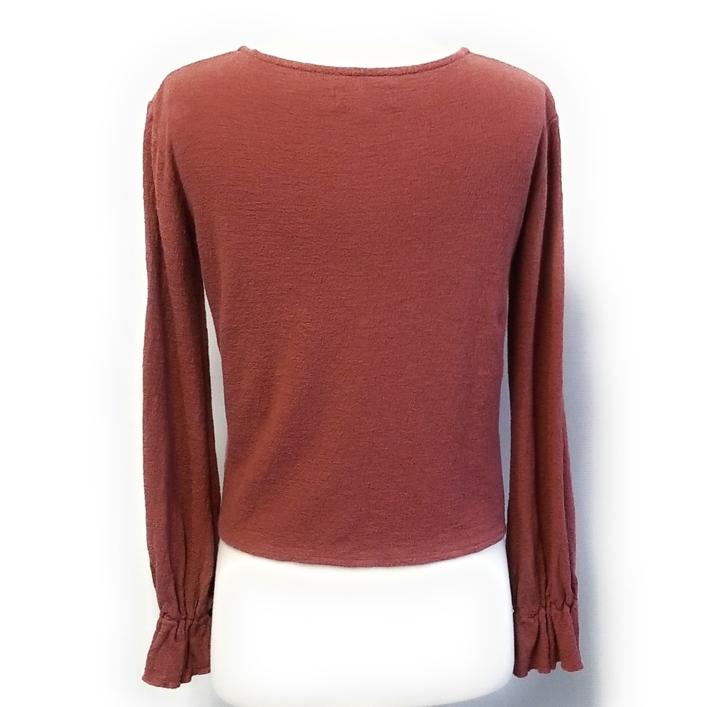 MADEWELL Texture & Thread Ruffle Cuff Top Size XS - Picture 6 of 8